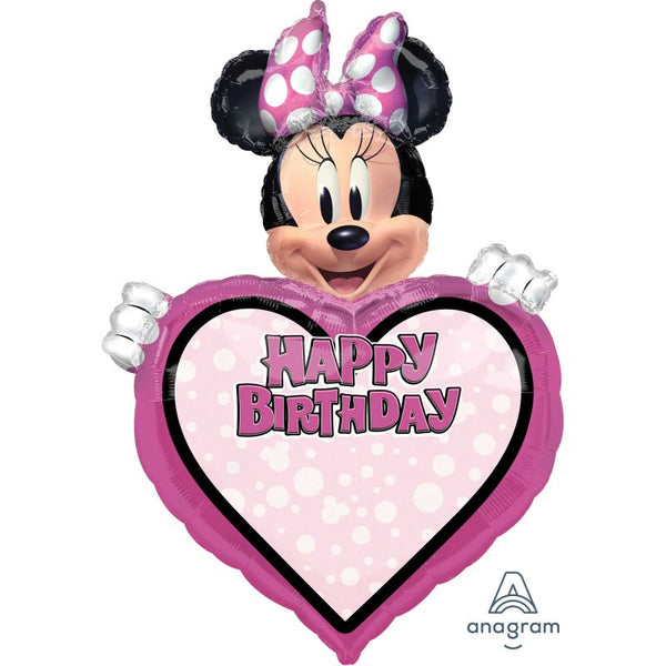 SUPERSHAPE PERSONALIZED XL MINNIE MOUSE FOREVER HAPPY BIRTHDAY P40
